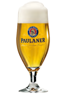 パウラーナー　ミュンヘナー ヘル グラス(１脚)付き　３種飲み比べ4本セット
